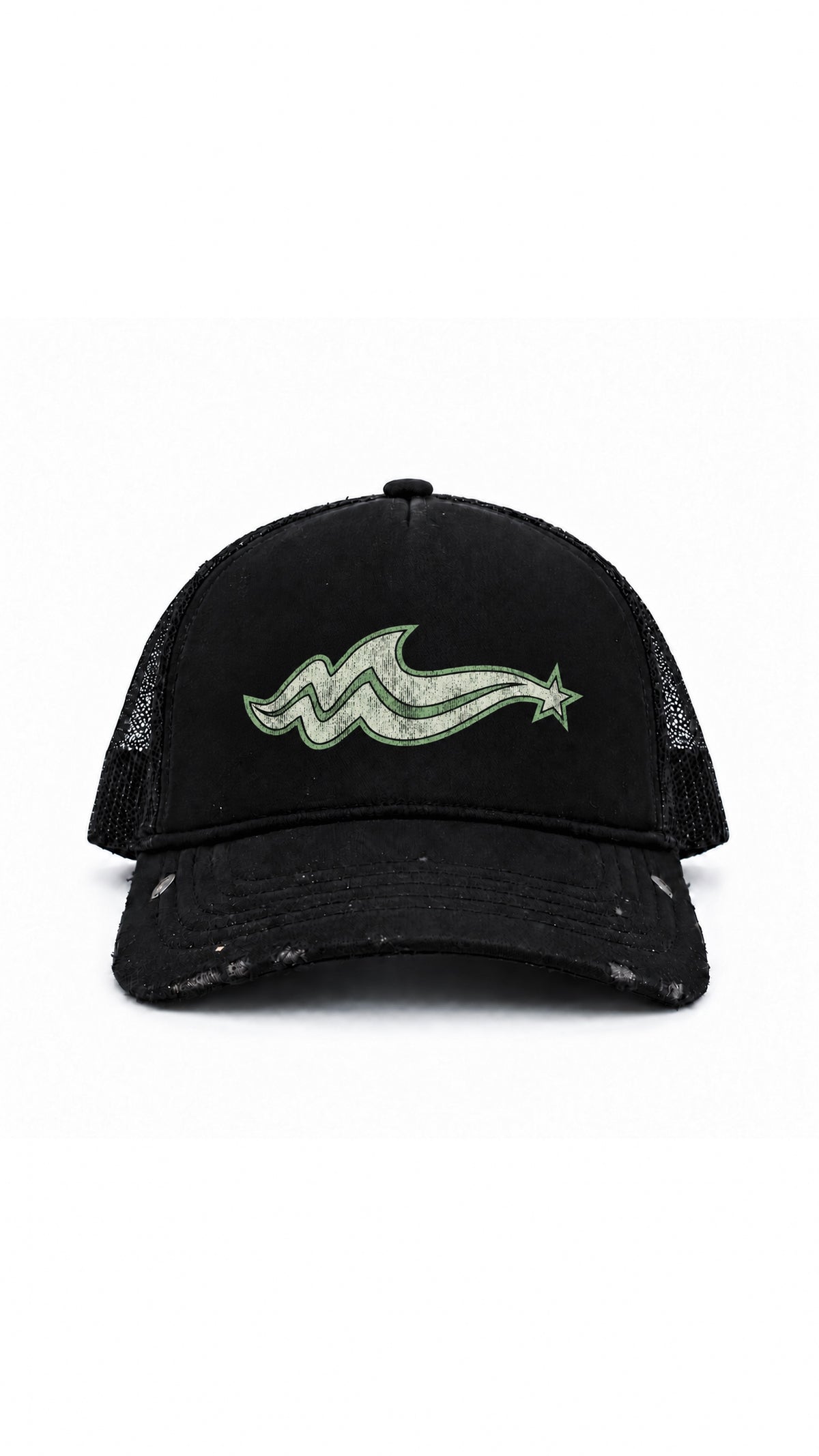 Distressed Wave Logo Trucker