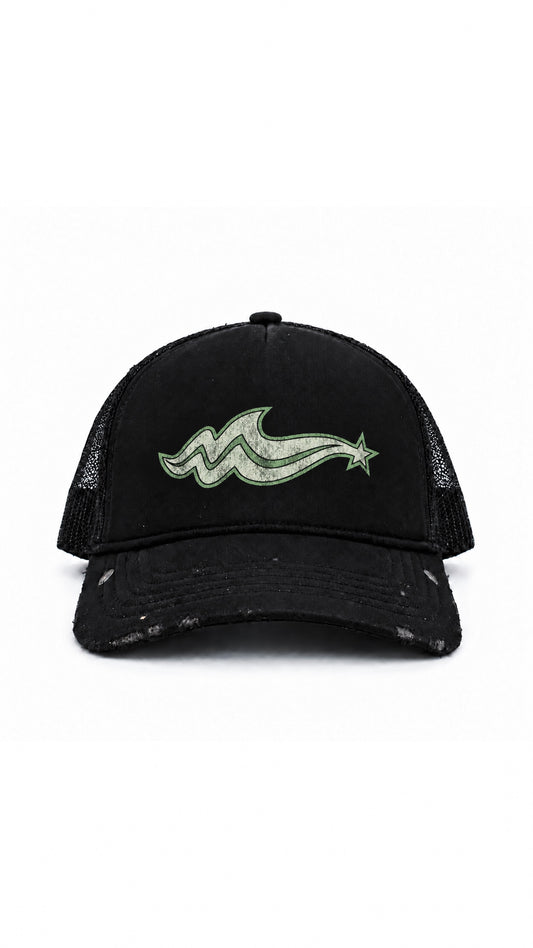 Distressed Wave Logo Trucker