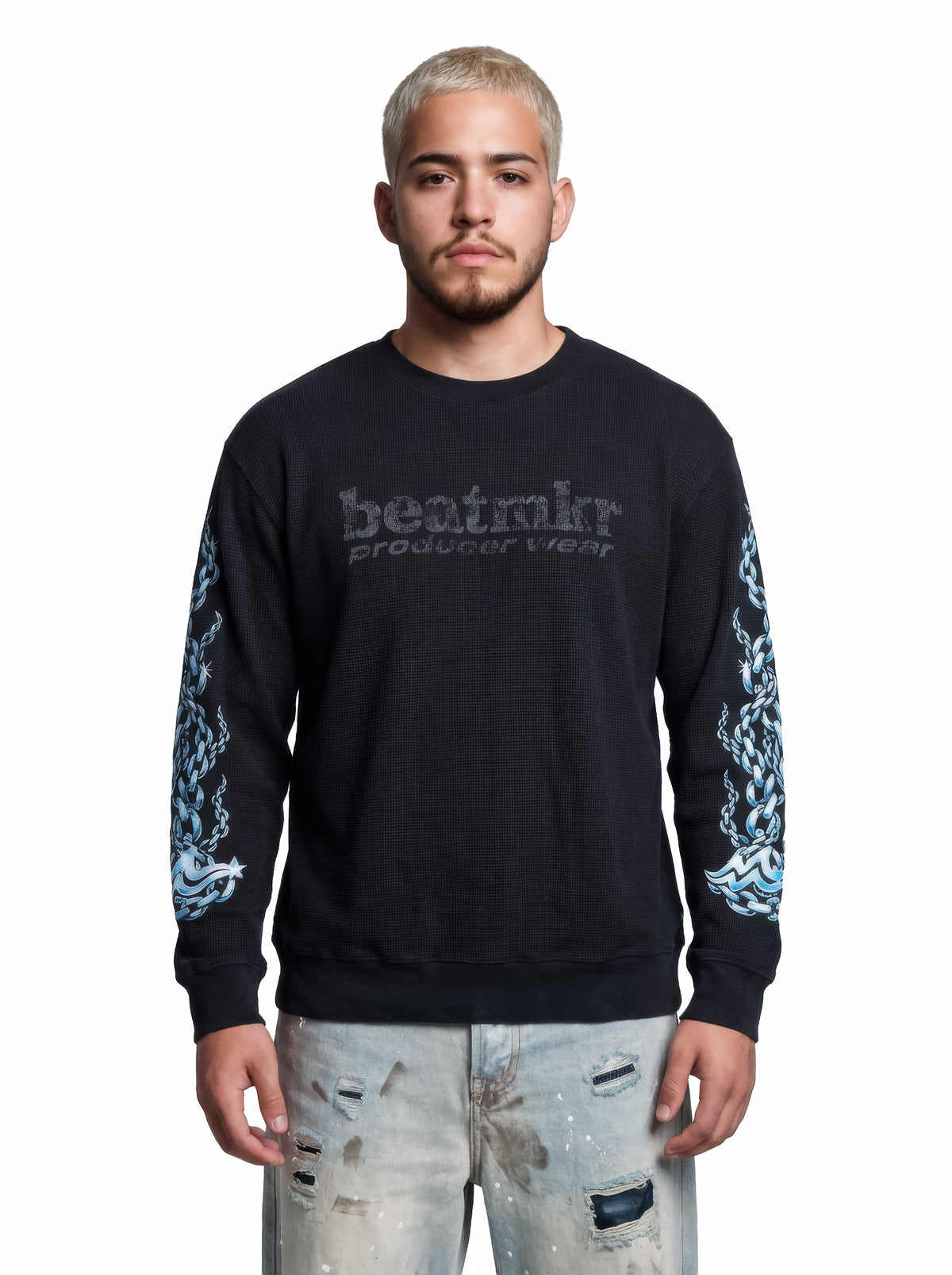 SideChain Waffle Knit Crew