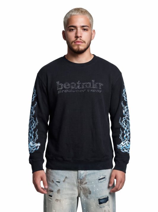 SideChain Waffle Knit Crew